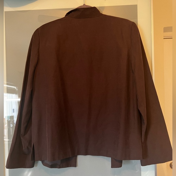 Folio Saks Fifth Avenue Womens Brown Open Blazer size Large - Picture 4 of 4